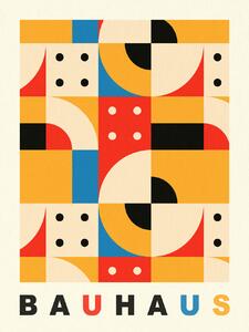 Obrazová reprodukcia Original Bauhaus (No.3) in Red & Yellow, (30 x 40 cm)
