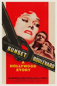 Umelecká tlač Sunset Boulevard (Vintage Cinema / Retro Movie Theatre Poster / Iconic Film Advert), (26.7 x 40 cm)