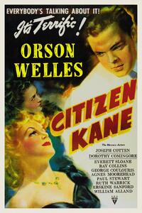Umelecká tlač Citizen Kane, Orson Welles (Vintage Cinema / Retro Movie Theatre Poster / Iconic Film Advert), (26.7 x 40 cm)