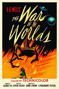 Umelecká tlač The War of the Worlds, H.G. Wells (Vintage Cinema / Retro Movie Theatre Poster / Iconic Film Advert), (26.7 x 40 cm)