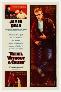 Umelecká tlač Rebel without a cause, Ft. James Dean (Vintage Cinema / Retro Movie Theatre Poster / Iconic Film Advert), (26.7 x 40 cm)