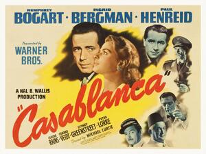Umelecká tlač Casablanca (Vintage Cinema / Retro Theatre Poster), (40 x 30 cm)