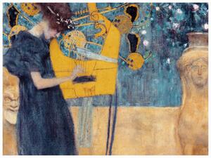 Umelecká tlač The Music (Female Portrait) - Gustav Klimt, (40 x 30 cm)