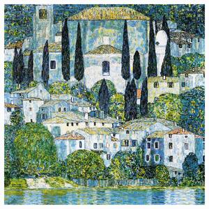 Umelecká tlač Waterside Church in Cassone (Landscape) - Gustav Klimt, (40 x 40 cm)
