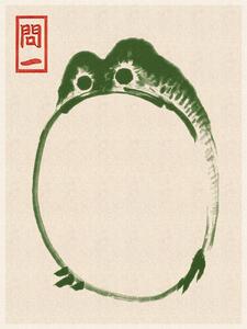 Umelecká tlač Japanese Grumpy Toad (Frog Print 2) - Matsumoto Hoji, (30 x 40 cm)