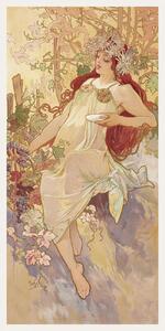 Obrazová reprodukcia The Seasons: Autumn (Art Nouveau Portrait) - Alphonse Mucha, (20 x 40 cm)