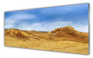 Sklenený obklad Do kuchyne Púšť vrcholky krajina 125x50 cm