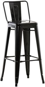 Kovová barová stolička Mason - Čierna