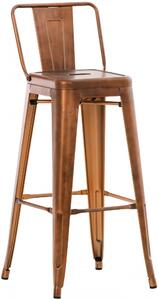 Kovová barová stolička Mason - Meď