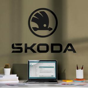 DUBLEZ | Drevený nápis a logo auta - Škoda