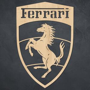 DUBLEZ | Drevený znak auta - Logo Ferrari