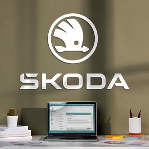 DUBLEZ | Drevený nápis a logo auta - Škoda