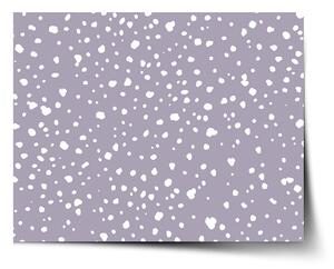 Sablio Plagát Biele fliačiky na fialovej - 60x40 cm