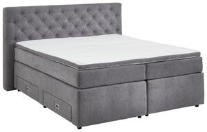 BOXSPRINGOVÁ POSTEĽ, 160/200 cm, textil, sivá MID.YOU - Online Only zostavy, Online Only