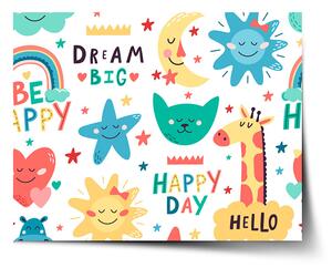 Sablio Plagát Happy day - 60x40 cm