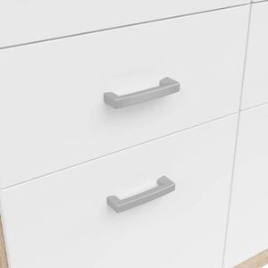 SKRIŇA SO ZRKADLOM, biela, dub sonoma, 181/199/58 cm Boxxx - Skrine, Online Only