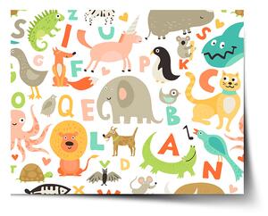 Sablio Plagát Zoo abeceda - 60x40 cm