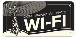 Nostalgic Art Plechová Ceduľa Dont Panic We Have Wi-Fi