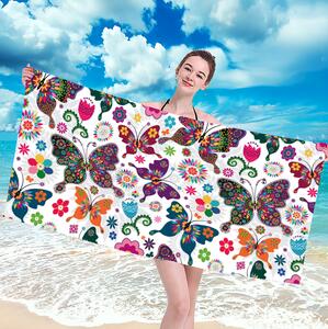Plážová osuška s farebnými motýľmi Šírka: 100 cm | Dĺžka: 180 cm