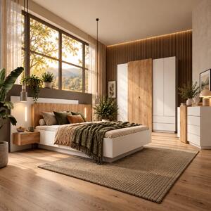 SPÁLŇOVÁ ZOSTAVA NORDVIK DUB CRAFT + BIELA LED