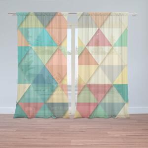 Sablio Záclony Trojuholníky: 2ks 150x250cm