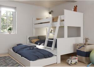 Biela poschodová detská posteľ 120x200/90x200 cm Albumy – Tvilum