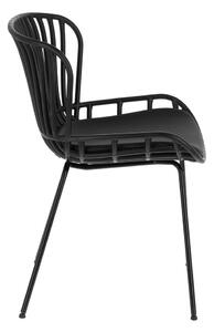 Čierne záhradné stoličky s oceľovou konštrukciou Kave Home Surpik