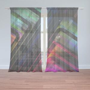 Sablio Záclony Čierne pásiky: 2ks 150x250cm
