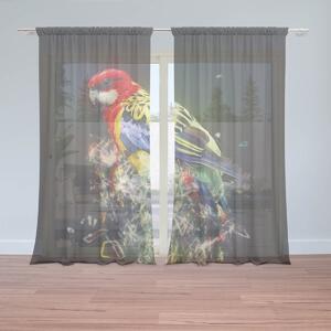 Sablio Záclony Farebný papagáj: 2ks 150x250cm
