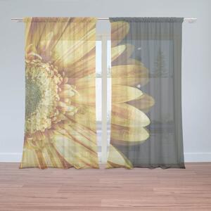 Sablio Záclony Žltá gerbera: 2ks 150x250cm