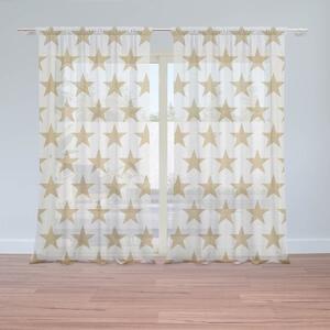 Sablio Záclony Zlaté hviezdy: 2ks 150x250cm