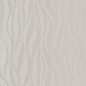 Sivo-béžová vliesová tapeta, vlnky, TI3103, Time 2025, Grandeco