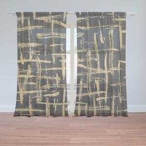 Sablio Záclony Zlaté Maľovanie: 2ks 150x250cm