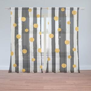 Sablio Záclony Pruhy a bodky: 2ks 150x250cm