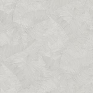 Sivo-béžová vliesová tapeta s plastickými listami, TI2105, Time 2025, Grandeco