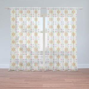 Sablio Záclony Farebné kvetinky: 2ks 150x250cm