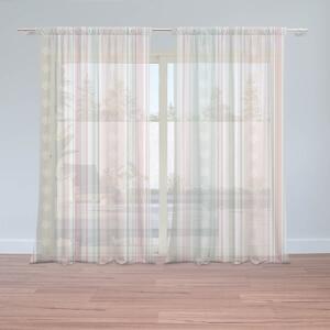 Sablio Záclony Pruhy a bodky: 2ks 150x250cm