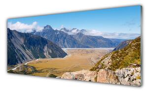 Nástenný panel  Hory údolie príroda 125x50 cm