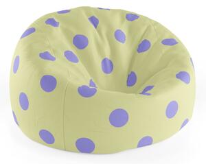 Sablio Sedací vak Cocoon Fialové tečky - 75 x 45 x 35 cm