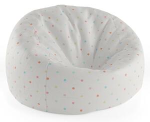 Sablio Sedací vak Cocoon Barevné tečky na béžové - 75 x 45 x 35 cm