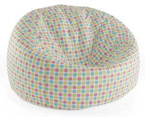 Sablio Sedací vak Cocoon Veselé barevné puntíky - 75 x 45 x 35 cm