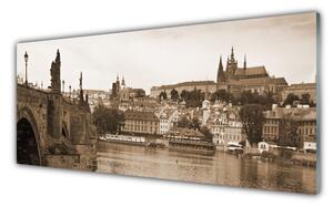 Nástenný panel  Praha most krajina 125x50 cm