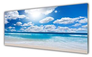 Nástenný panel  More pláž mraky príroda 125x50 cm
