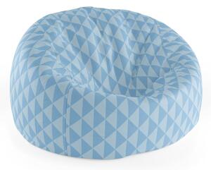 Sablio Sedací vak Cocoon Modré obrácené pyramidy - 75 x 45 x 35 cm