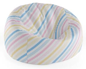 Sablio Sedací vak Cocoon Tříbarevné pruhy - 75 x 45 x 35 cm