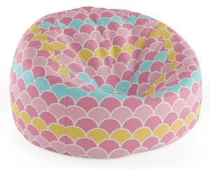 Sablio Sedací vak Cocoon Barevné šupiny - 75 x 45 x 35 cm