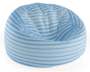 Sablio Sedací vak Cocoon Světle modré pruhy - 75 x 45 x 35 cm
