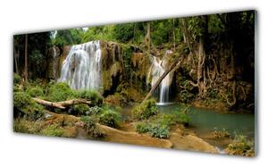 Nástenný panel  Vodopád rieka les príroda 125x50 cm