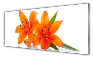 Nástenný panel  Oranžové kvety 125x50 cm