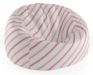 Sablio Sedací vak Cocoon Čtyřbarevné pruhy - 75 x 45 x 35 cm